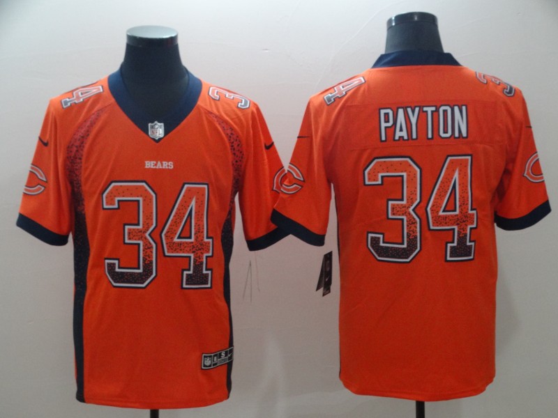 Men's Chicago Bears Walter Payton #34 Orange Jersey